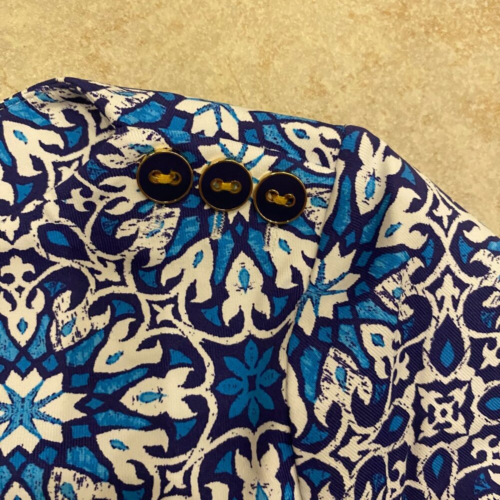 Blue Patterned Top - image 4